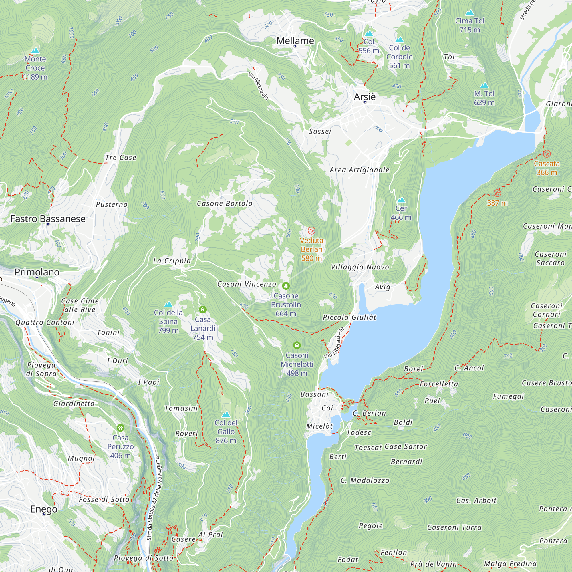 Casone Brustolin map