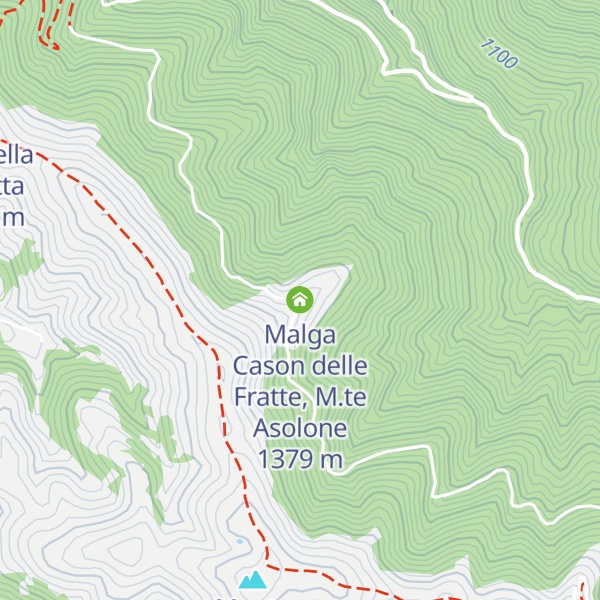 Map of Malga Cason delle Fratte, M.te Asolone