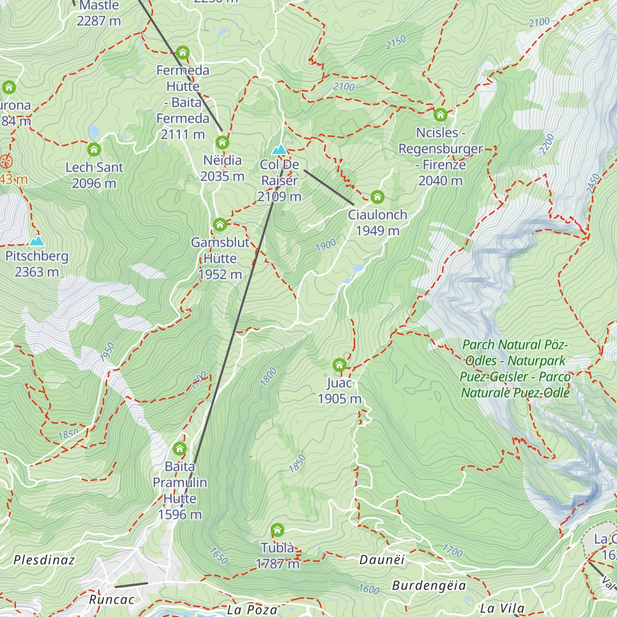 Baita Sangon map