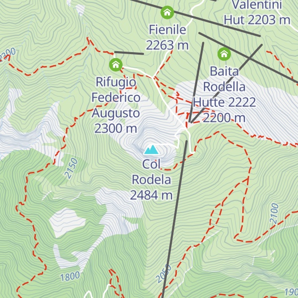 Map of Rifugio Col Rodella