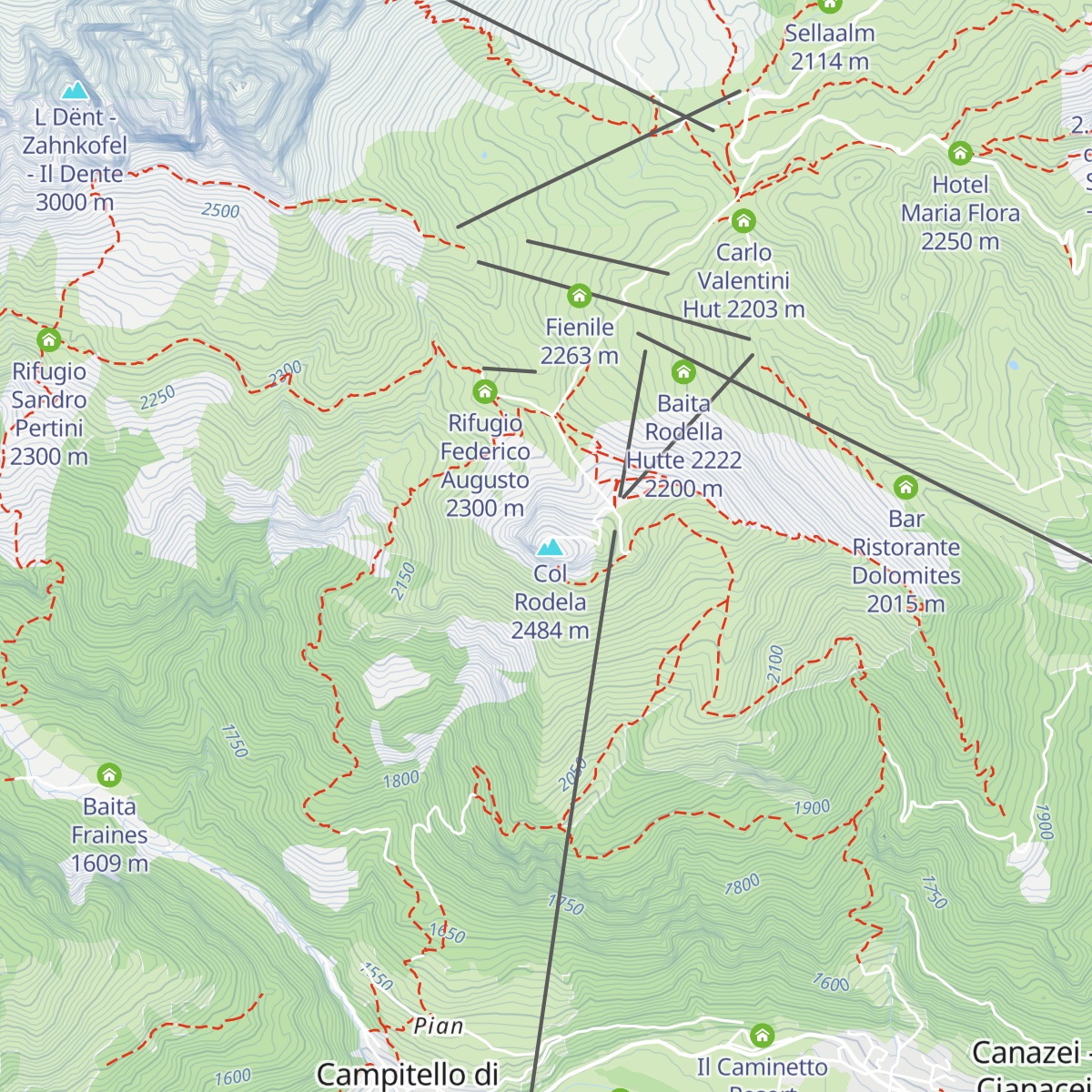 Rifugio Col Rodella map