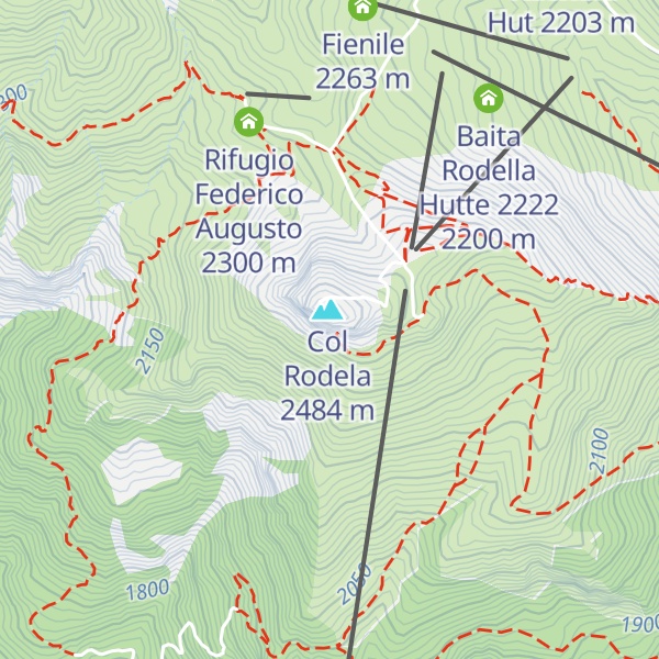 Map of Falesia Col Rodella