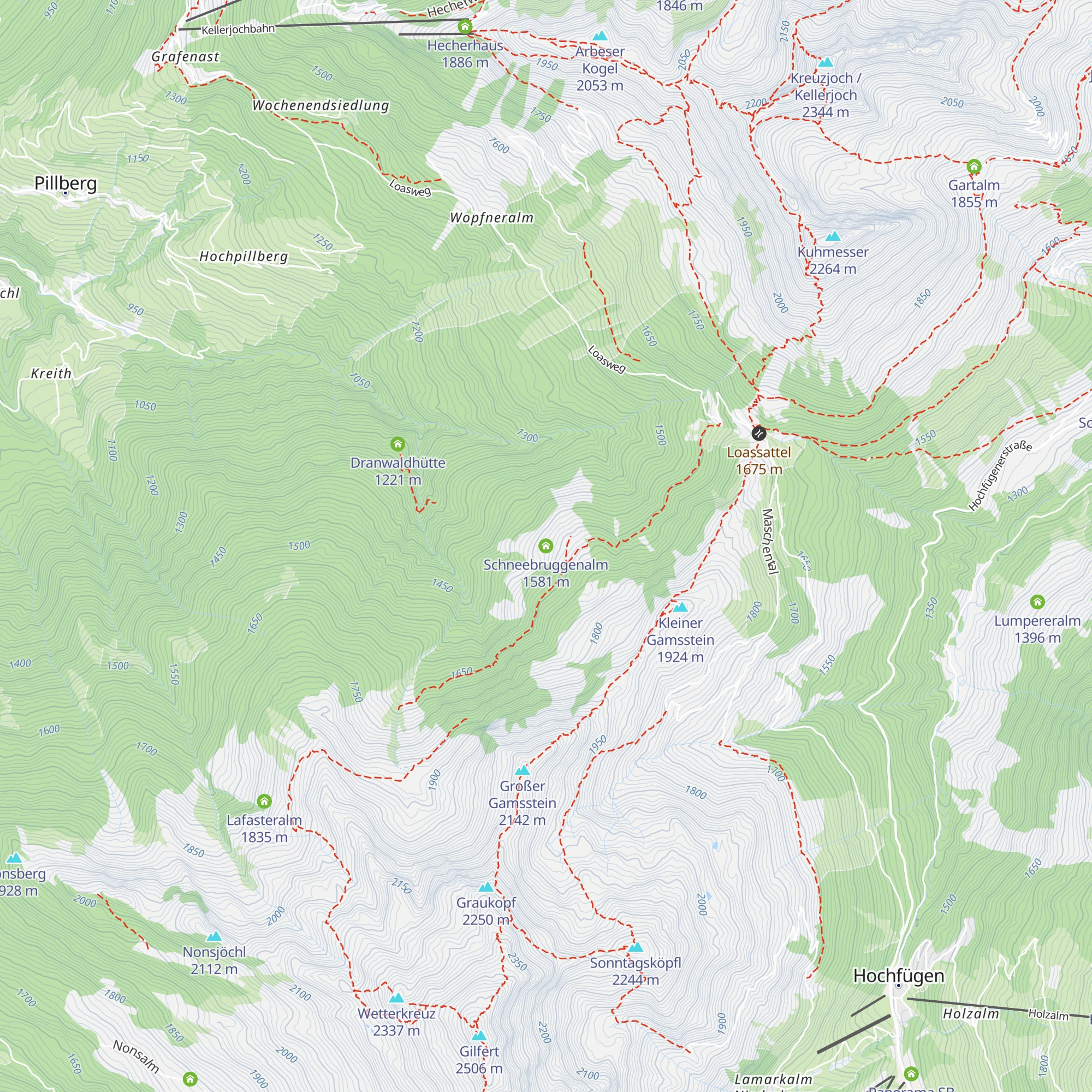 Schneebruggenalm map