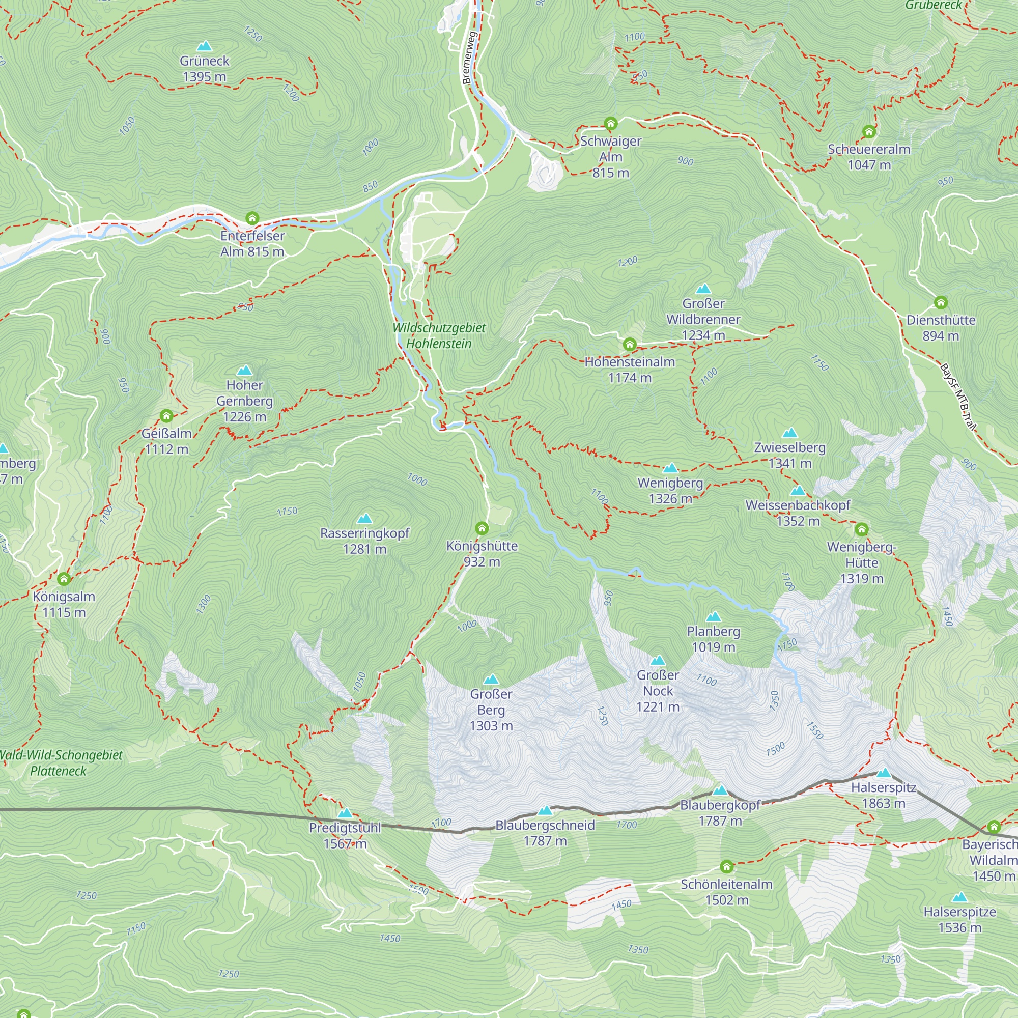 Weissach-Alm map