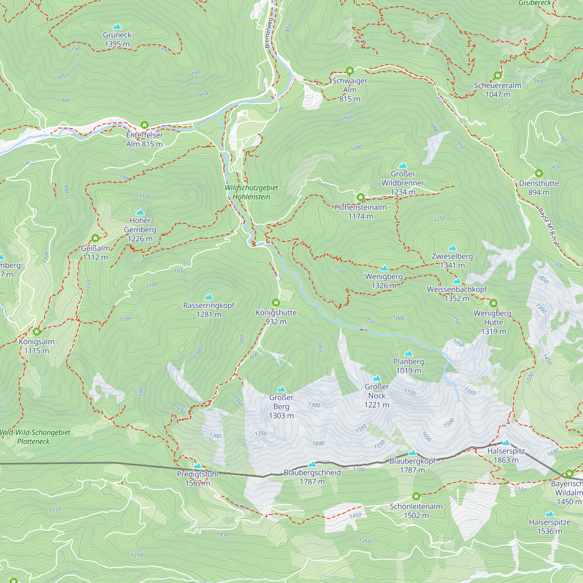 Weissach-Alm map