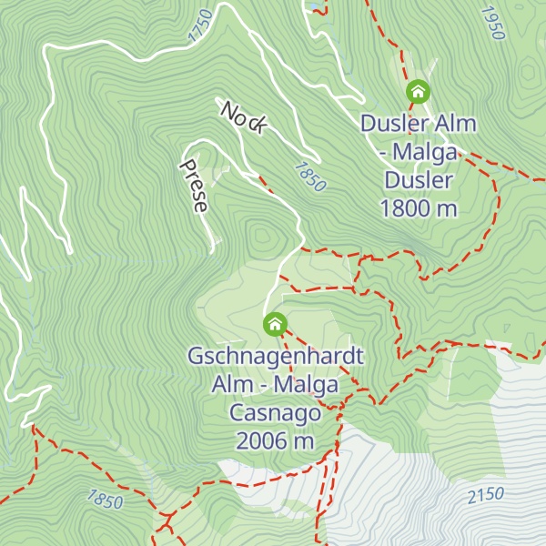 Map of Geisleralm - Rifugio delle Odle