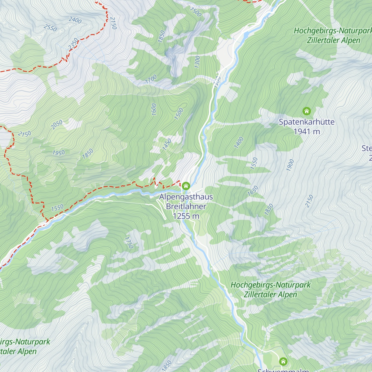 Alpengasthaus Breitlahner map