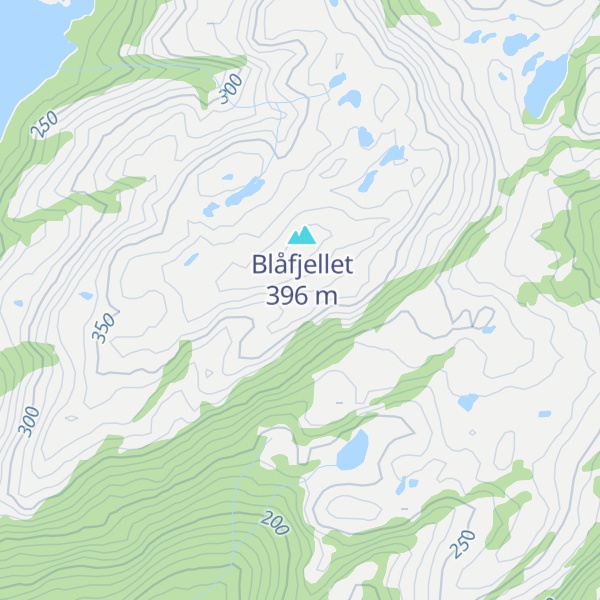 Map of Blåfjellia