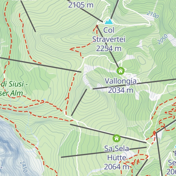 Map of Piz Sella