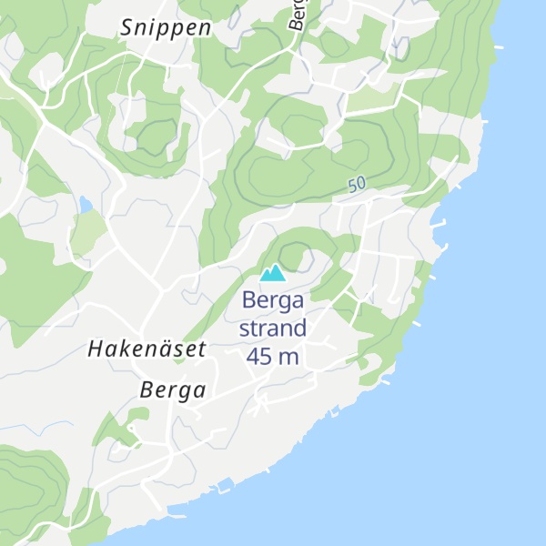 Map of Berga strand