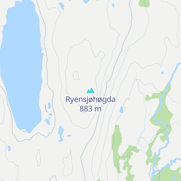 Map of Ryensjøhøgda