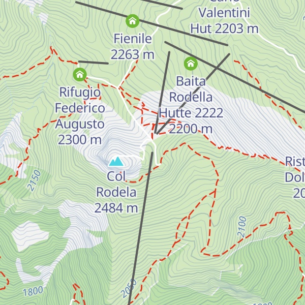 Map of Cabinovia Trifune 3S Campitello-Col Rodella