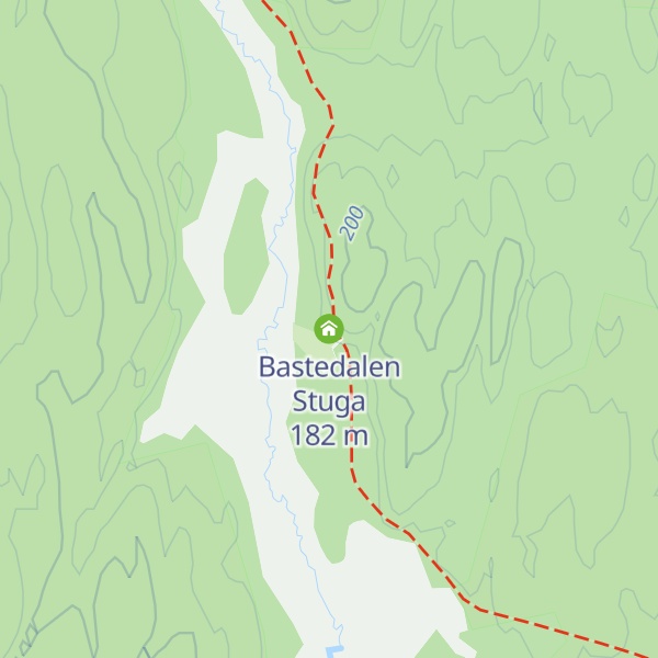 Map of Bastedalen Stuga