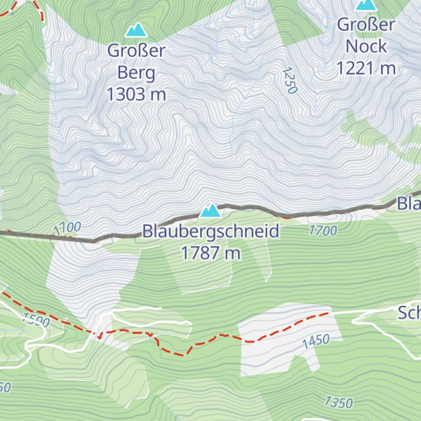 Map of Blaubergschneid