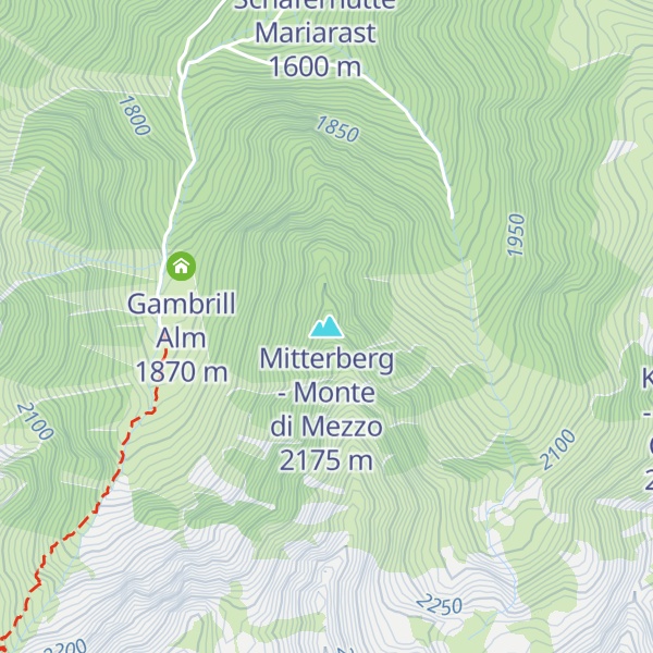 Map of Mitterberg - Monte di Mezzo