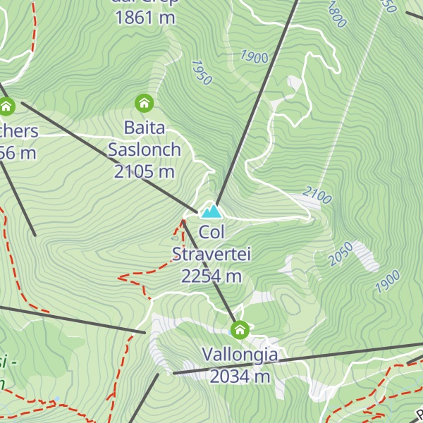 Map of Col Stravertei