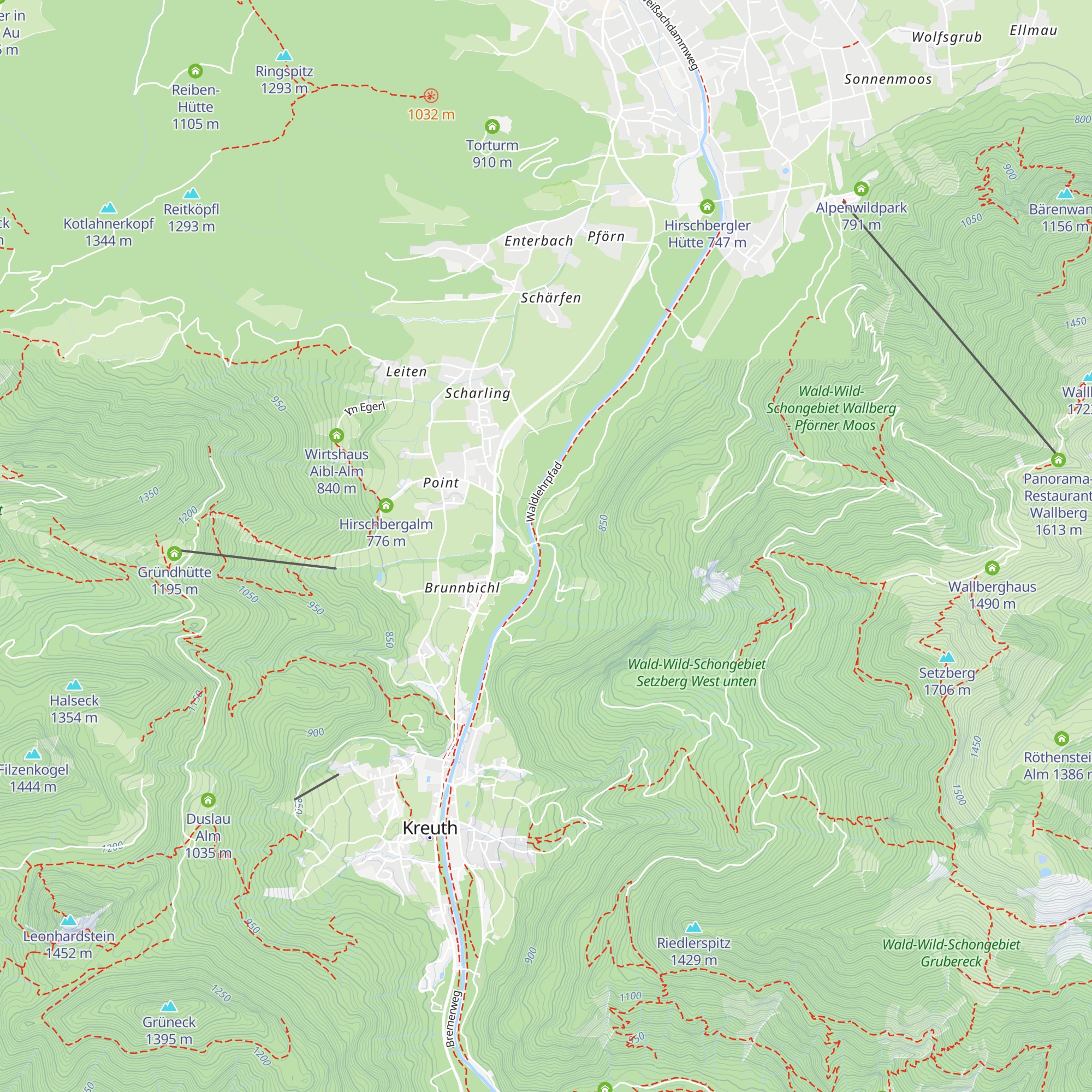 Weissach-Alm map