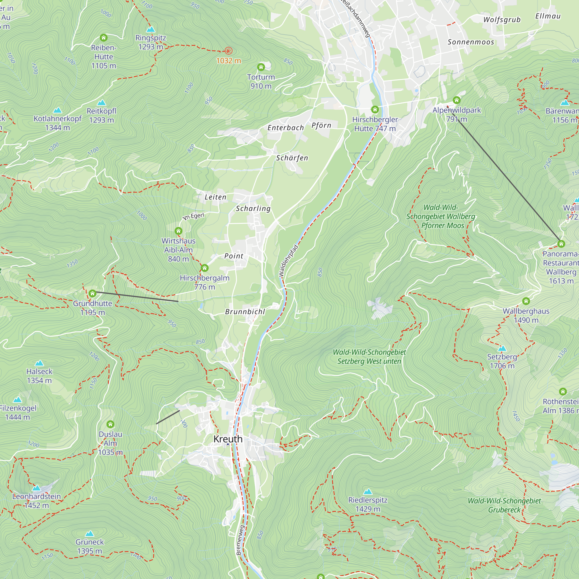 Weissach-Alm map