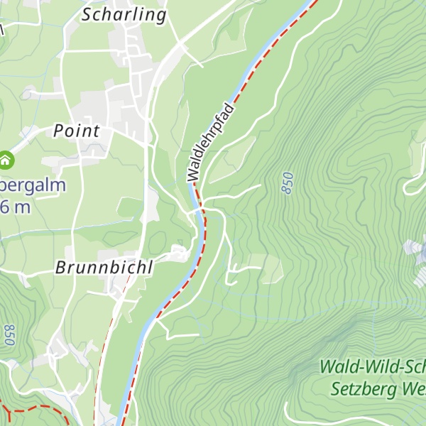 Map of Weissach-Alm