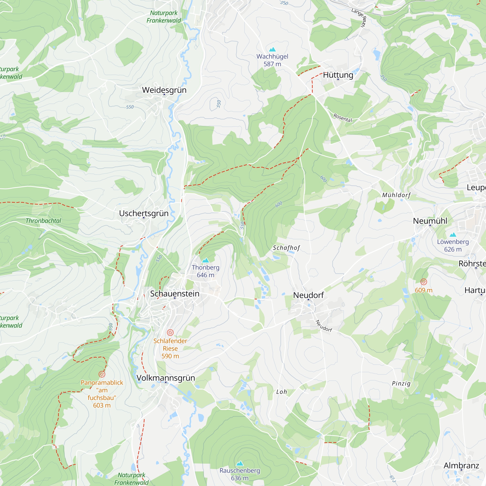 Frankenwaldverein Schauenstein map
