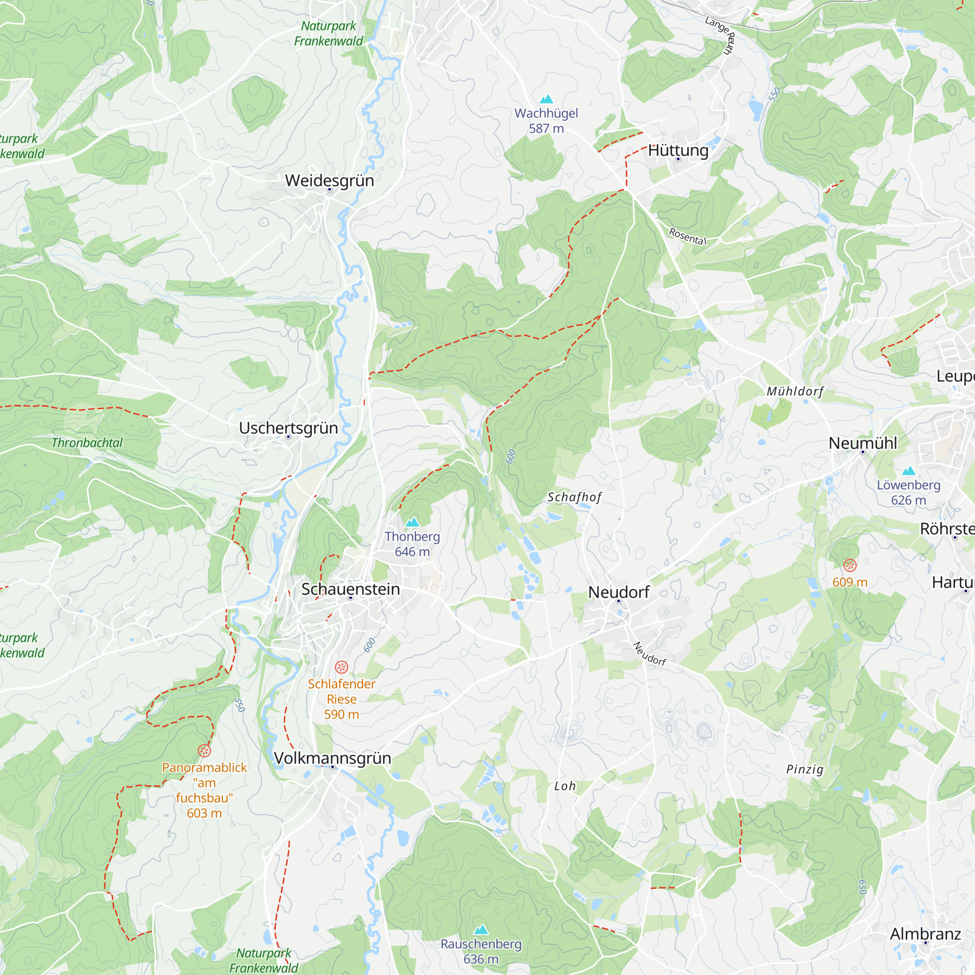 Frankenwaldverein Schauenstein map