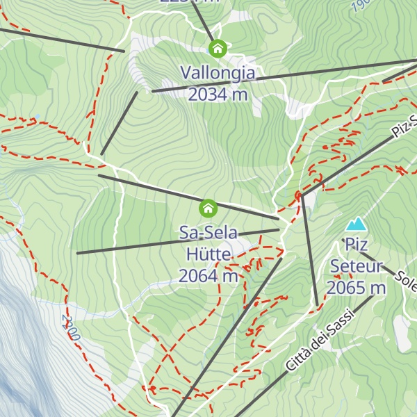 Map of Sa-Sela Hütte