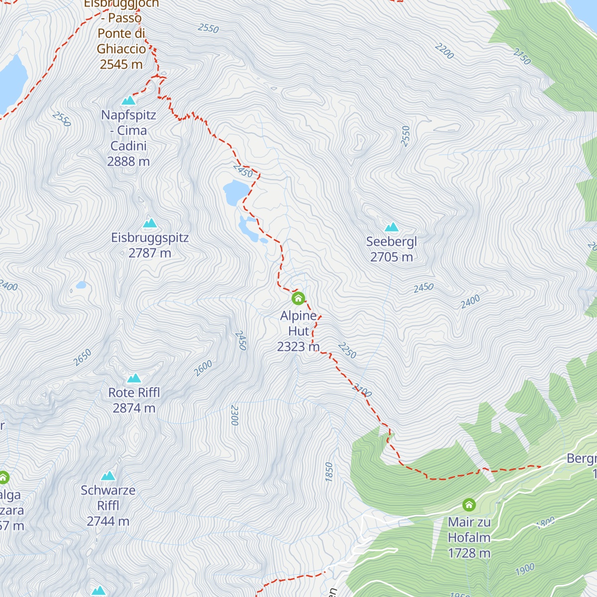 Alpine Hut map