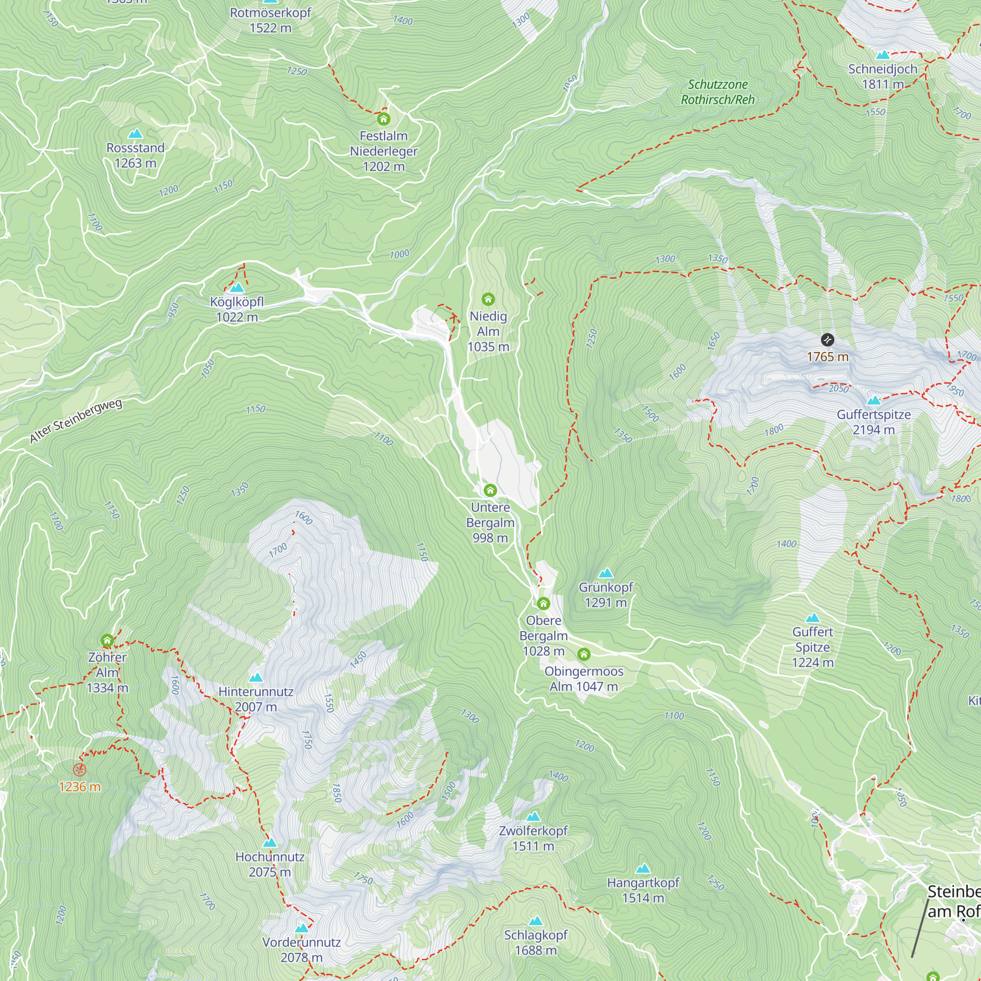 Untere Bergalm map