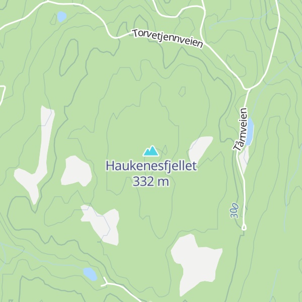 Map of Haukenesfjellet