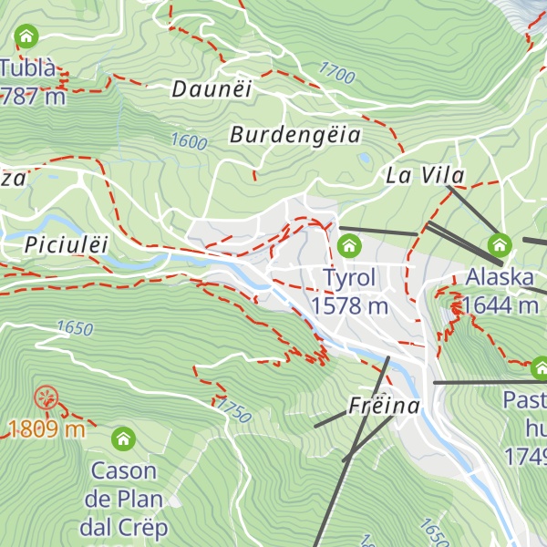 Map of Ass. Mountain Guides Val Gardena