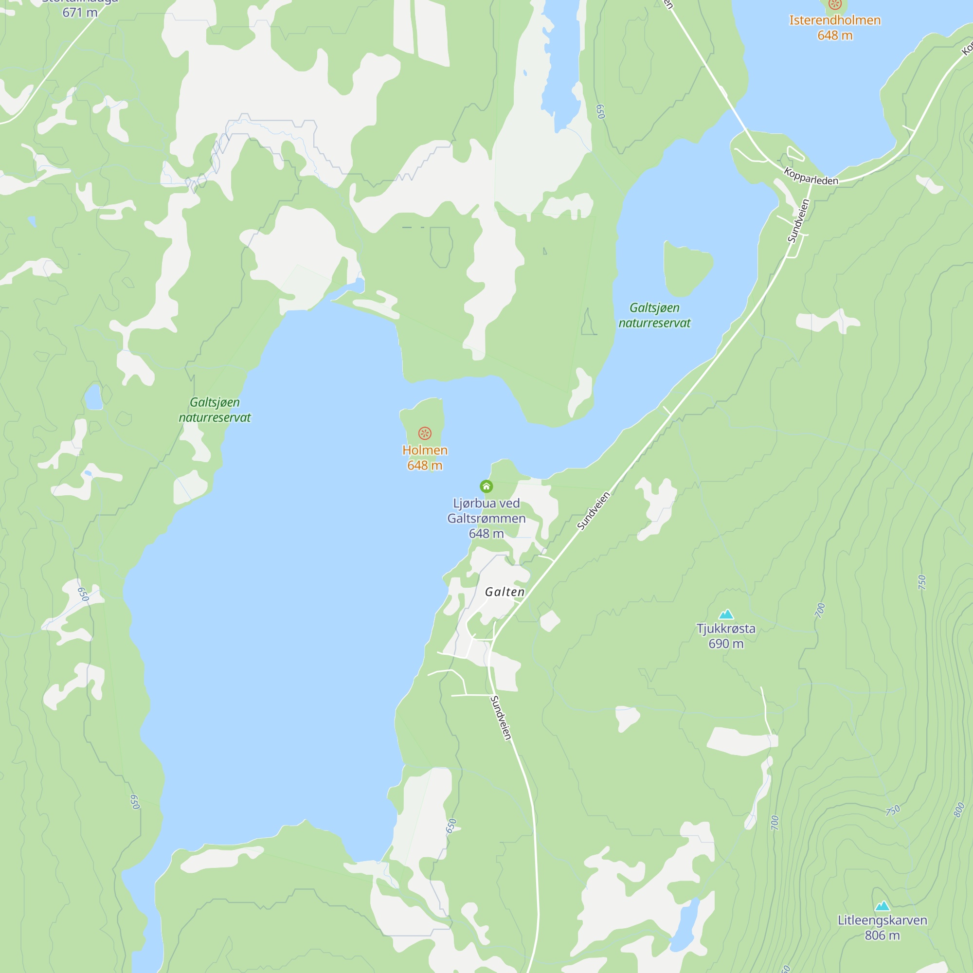 Ljørbua ved Galtsrømmen map