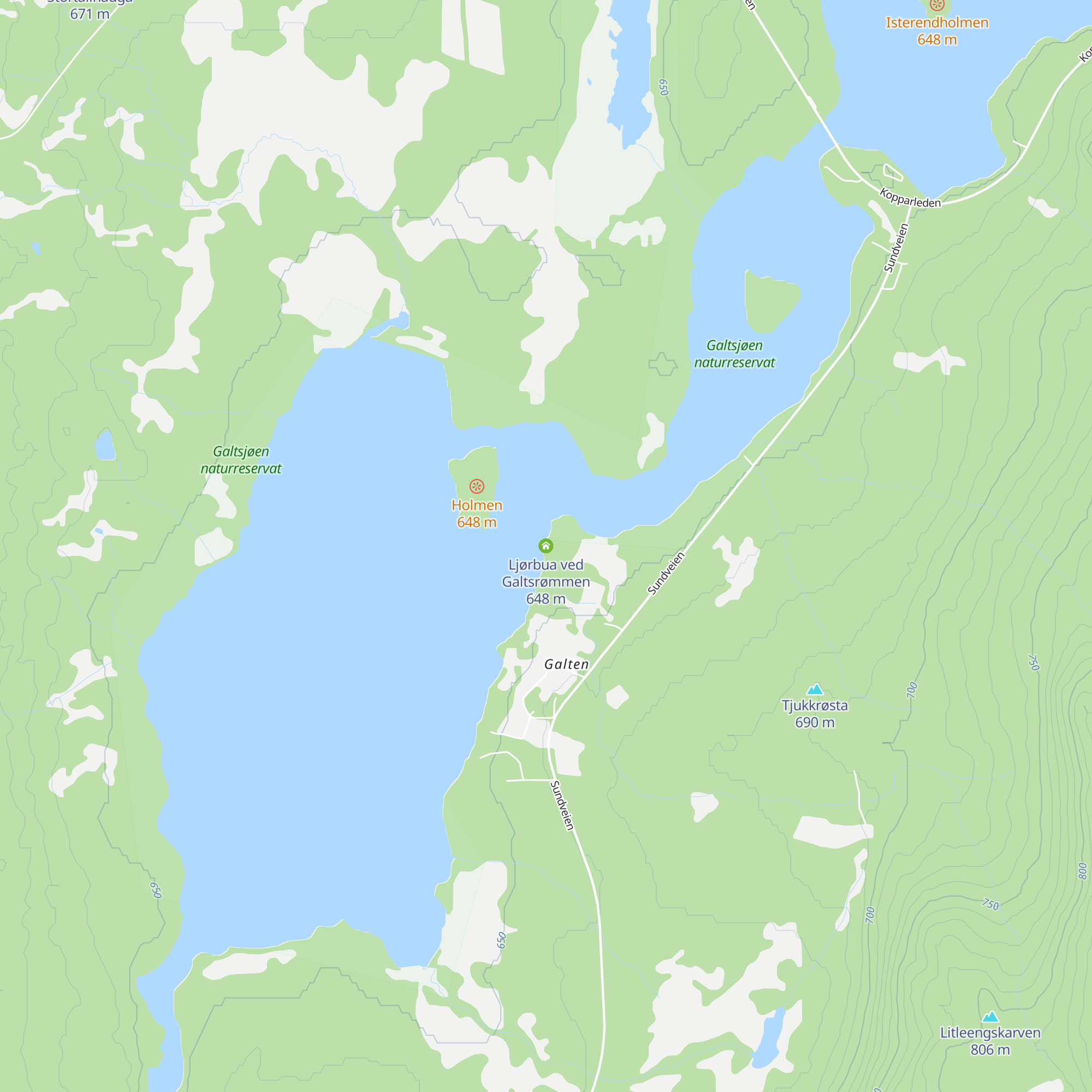 Ljørbua ved Galtsrømmen map