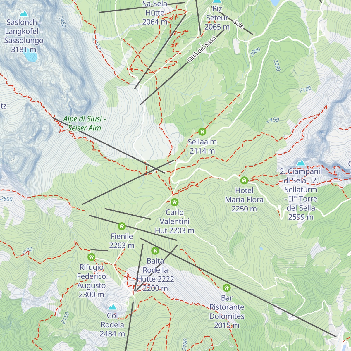 In Sella map