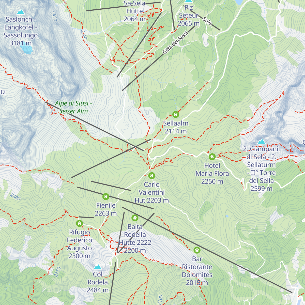 In Sella map