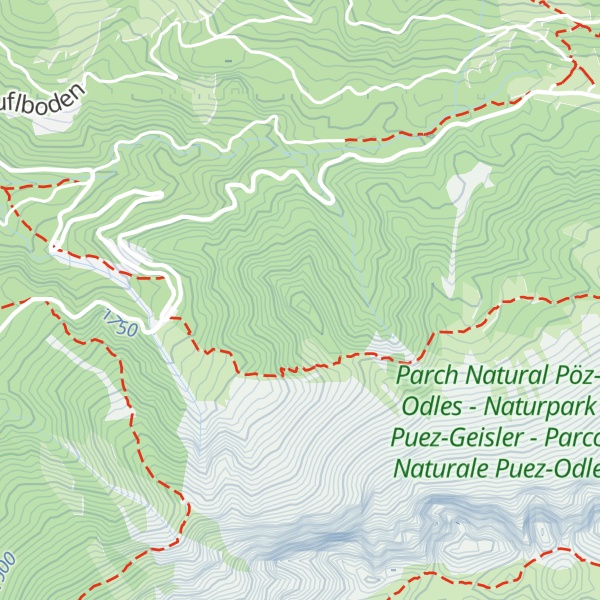 Map of Russishügel - Col Rodella