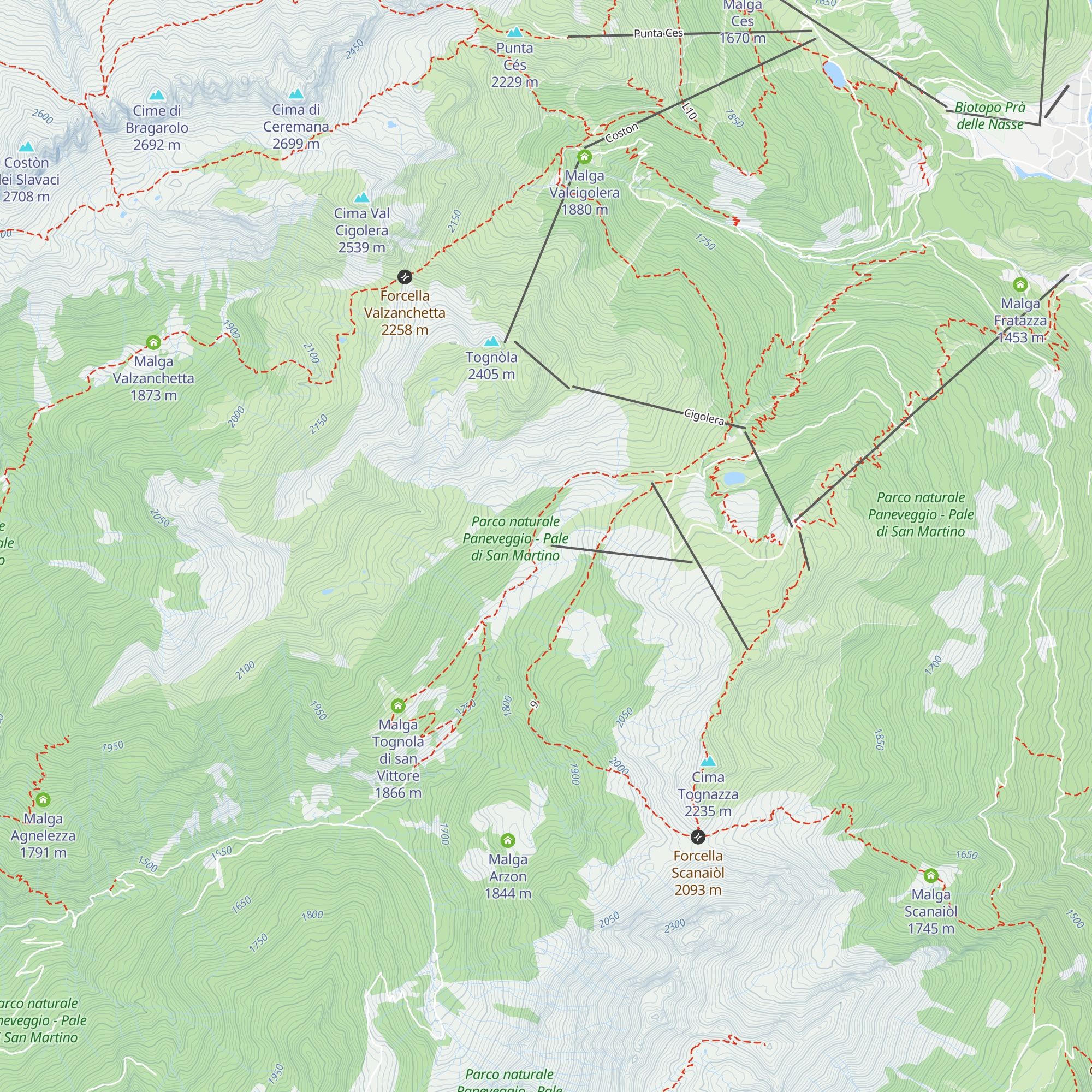 Skibar Scandola map