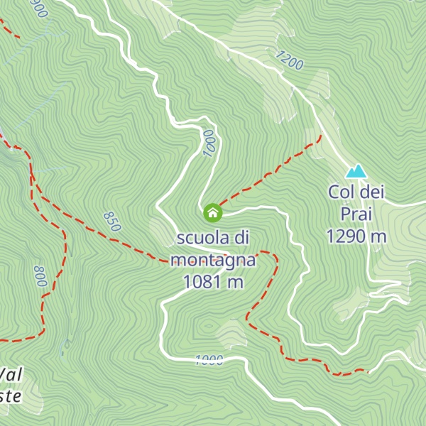 Map of scuola di montagna
