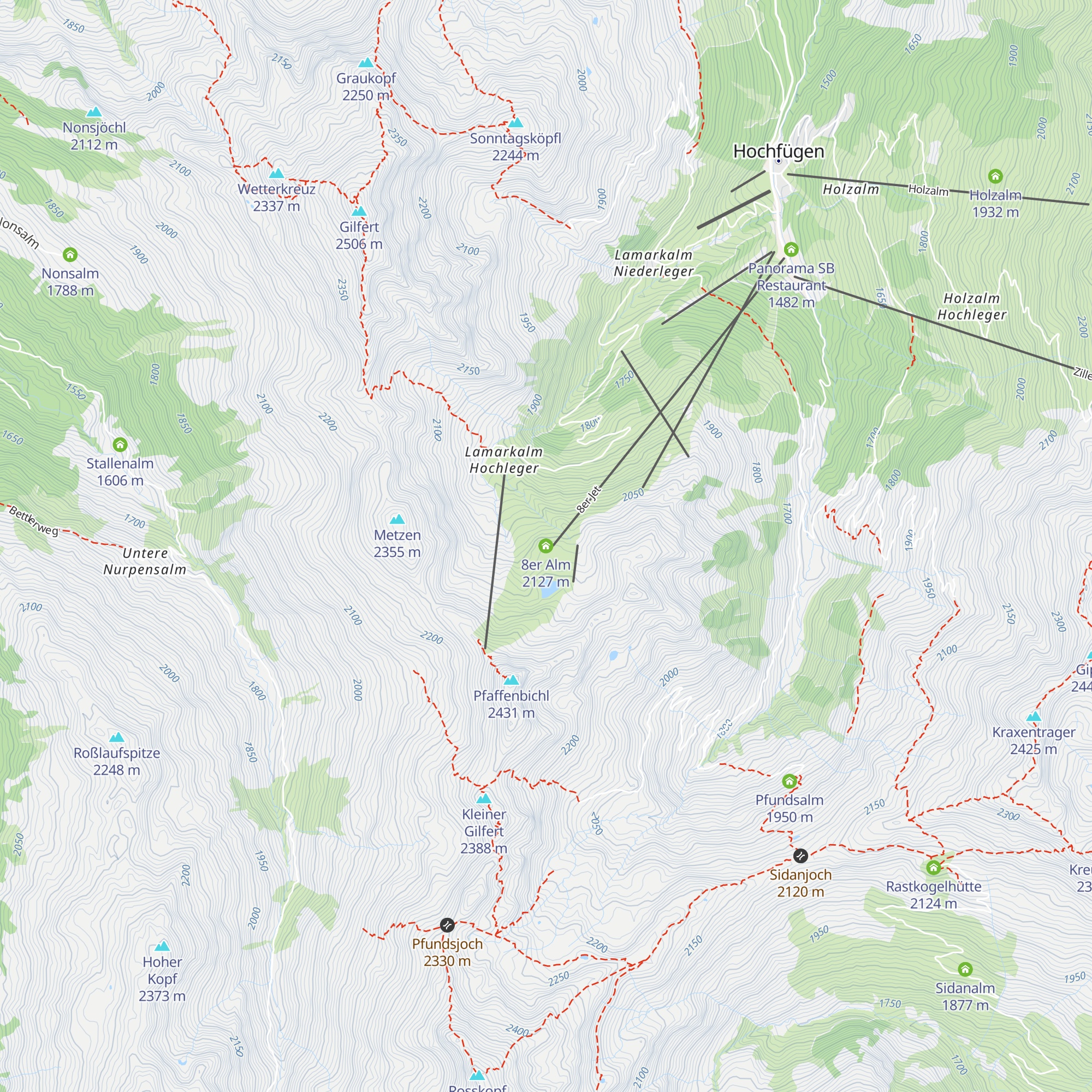 8er Alm map