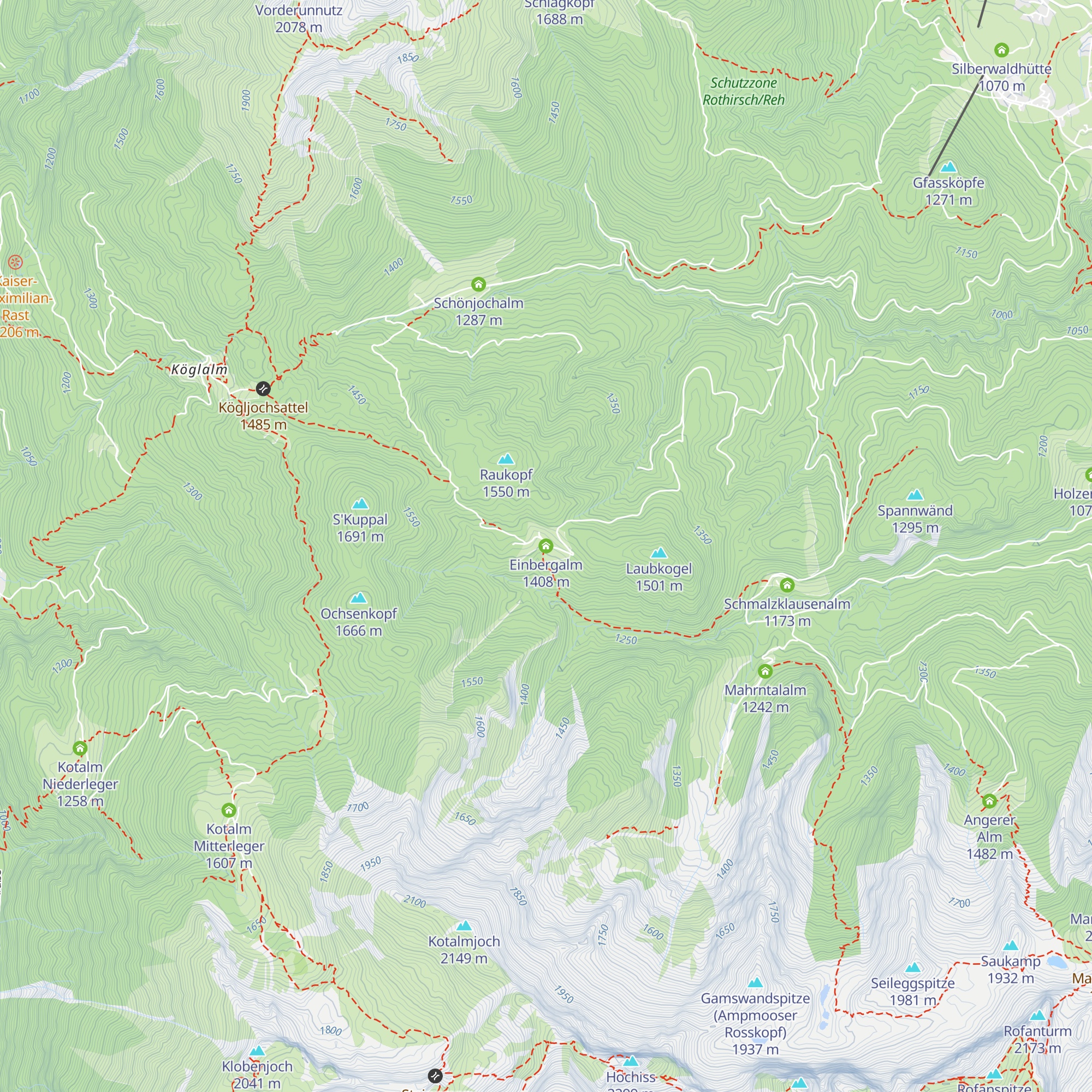 Einbergalm map