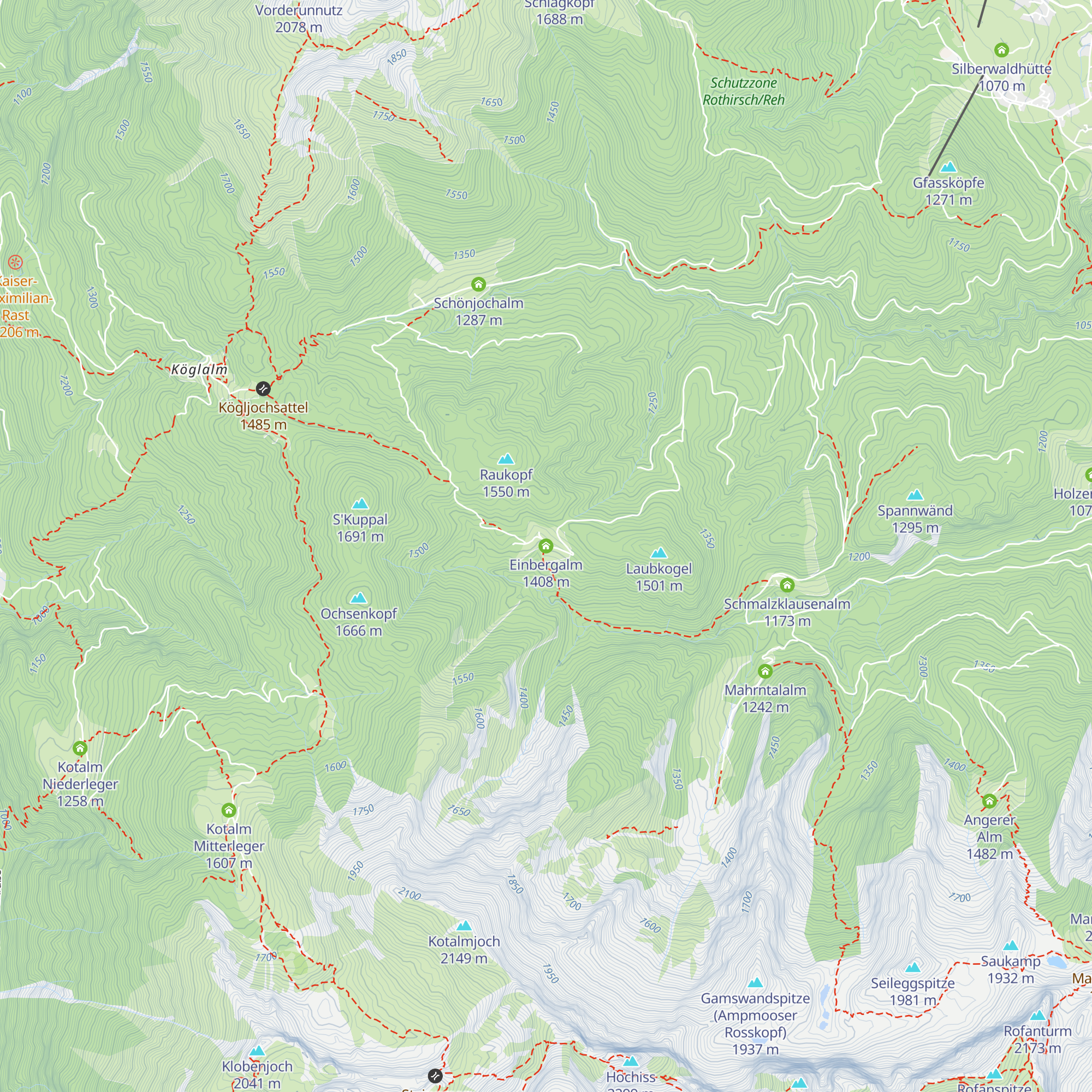 Einbergalm map