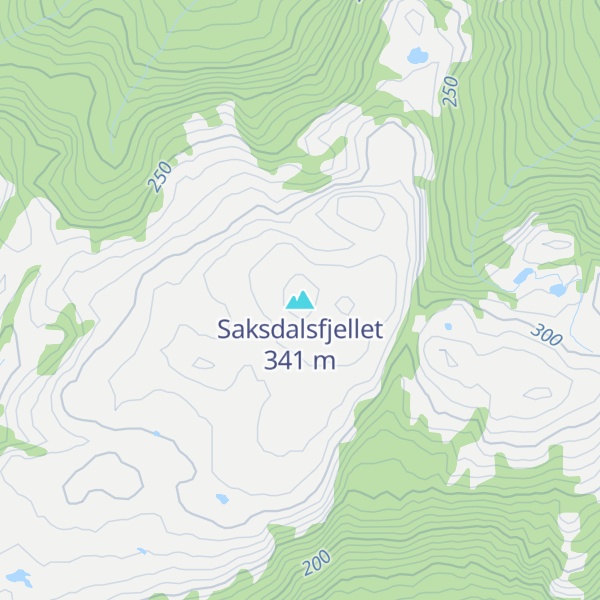Map of Saksdalsfjellet