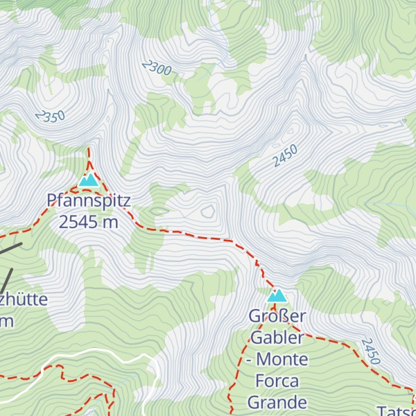 Map of Kleiner Gabler - Monte Forca Piccola