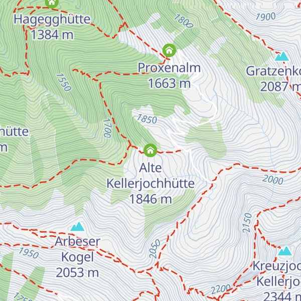 Map of Alte Kellerjochhütte