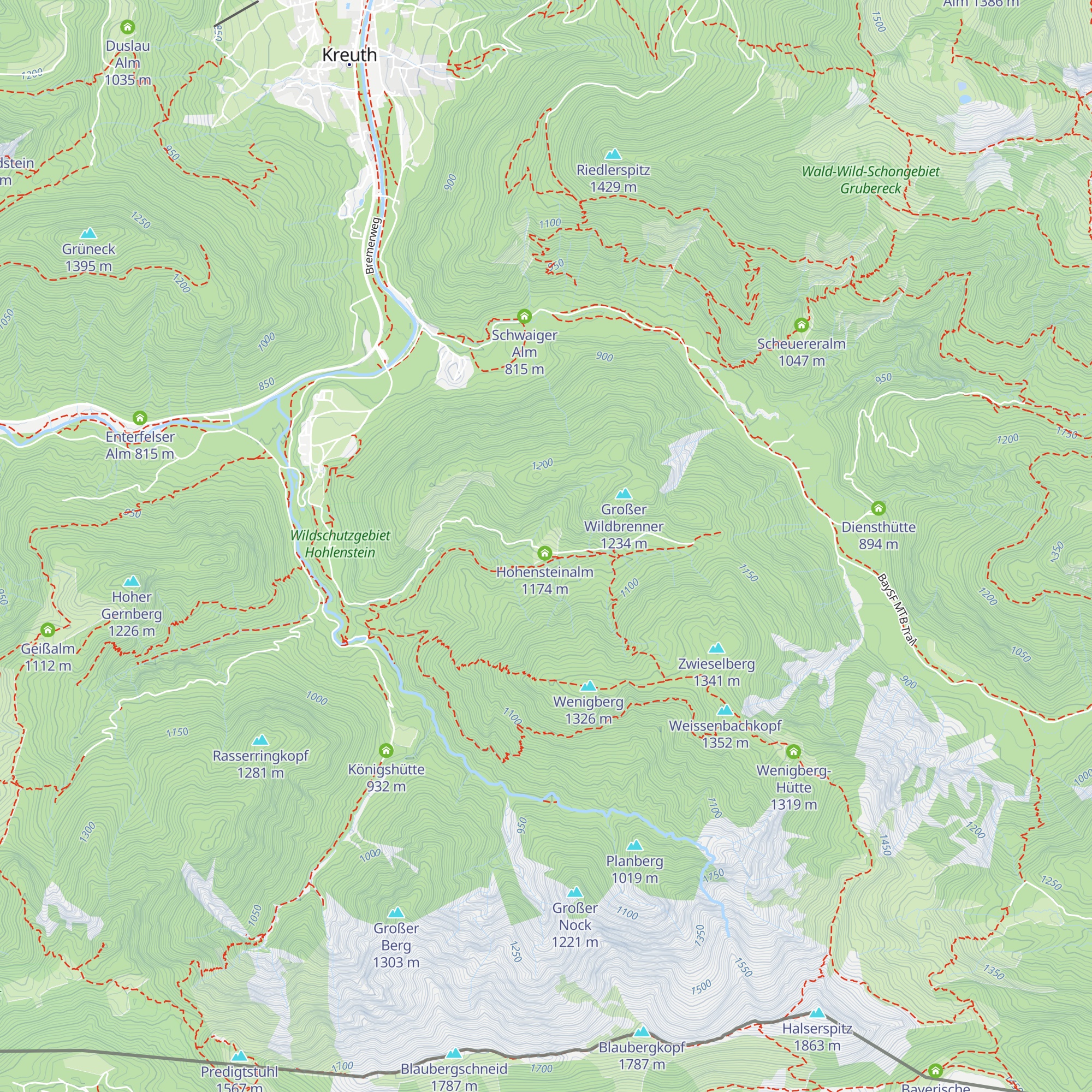 Hohlensteinalm map