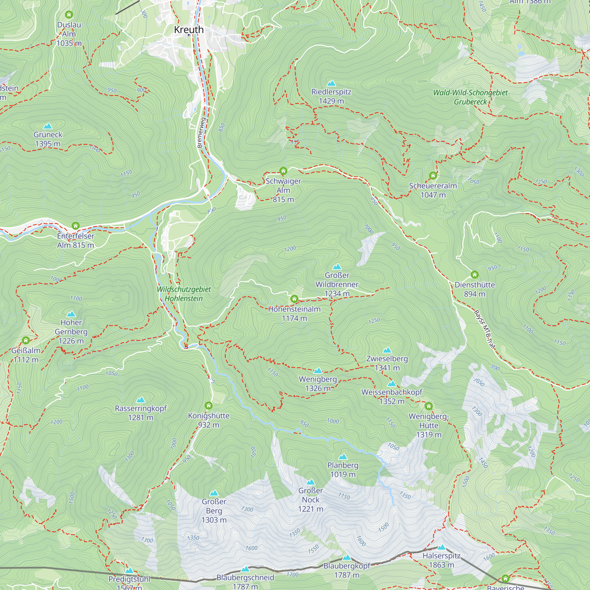 Hohlensteinalm map