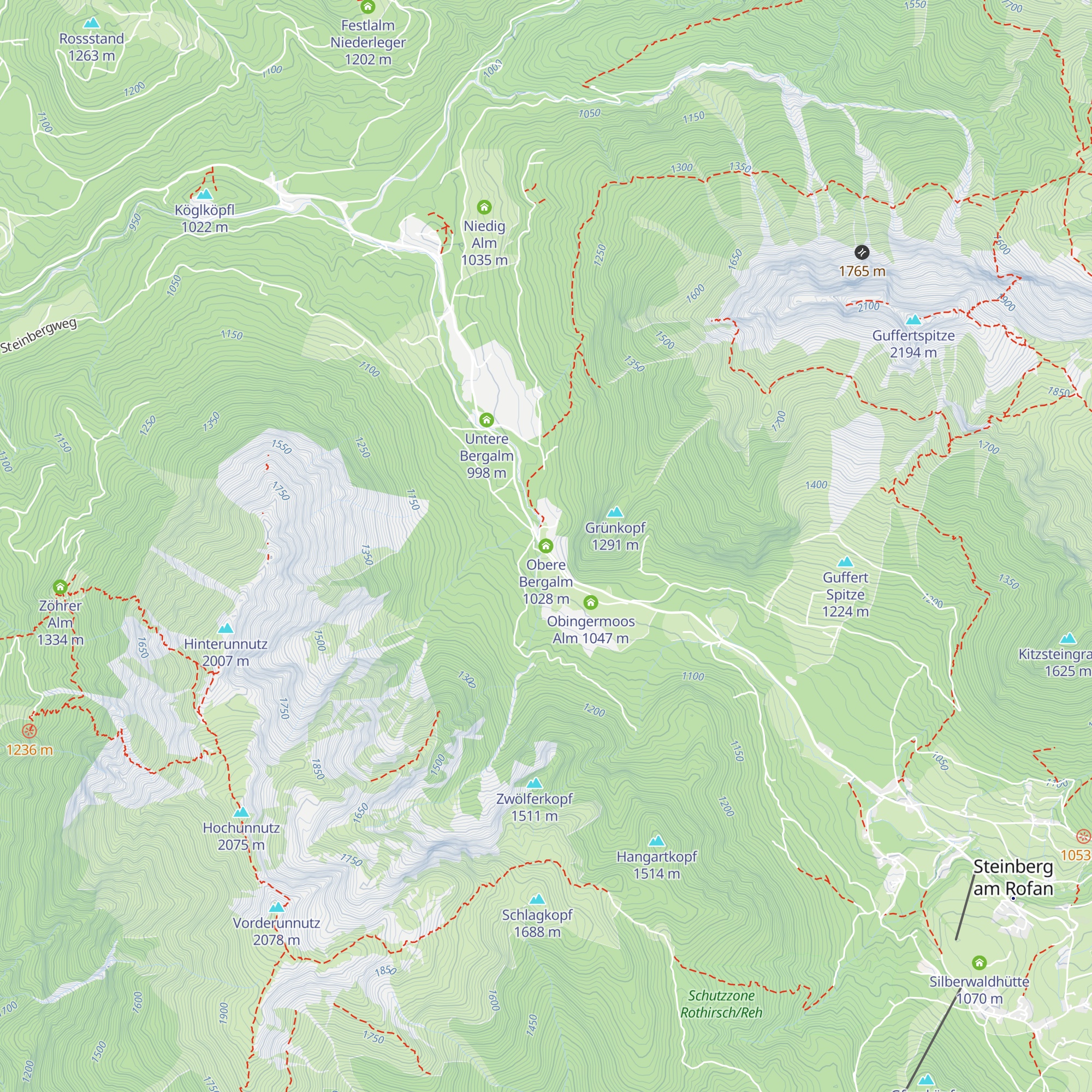 Obere Bergalm map