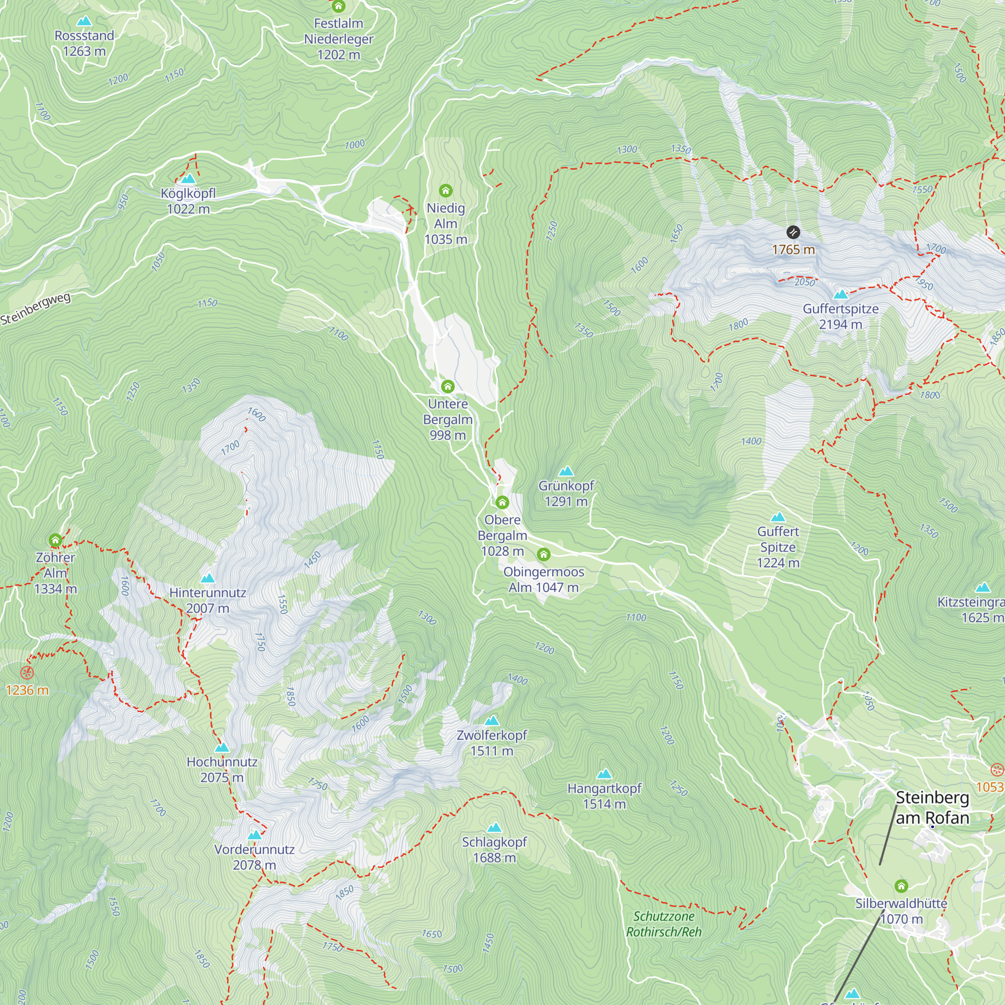 Obere Bergalm map