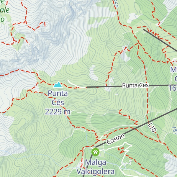 Map of Rifugio Punta Ces