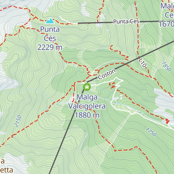Map of Malga Valcigolera