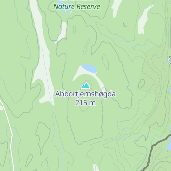 Map of Abbortjernshøgda